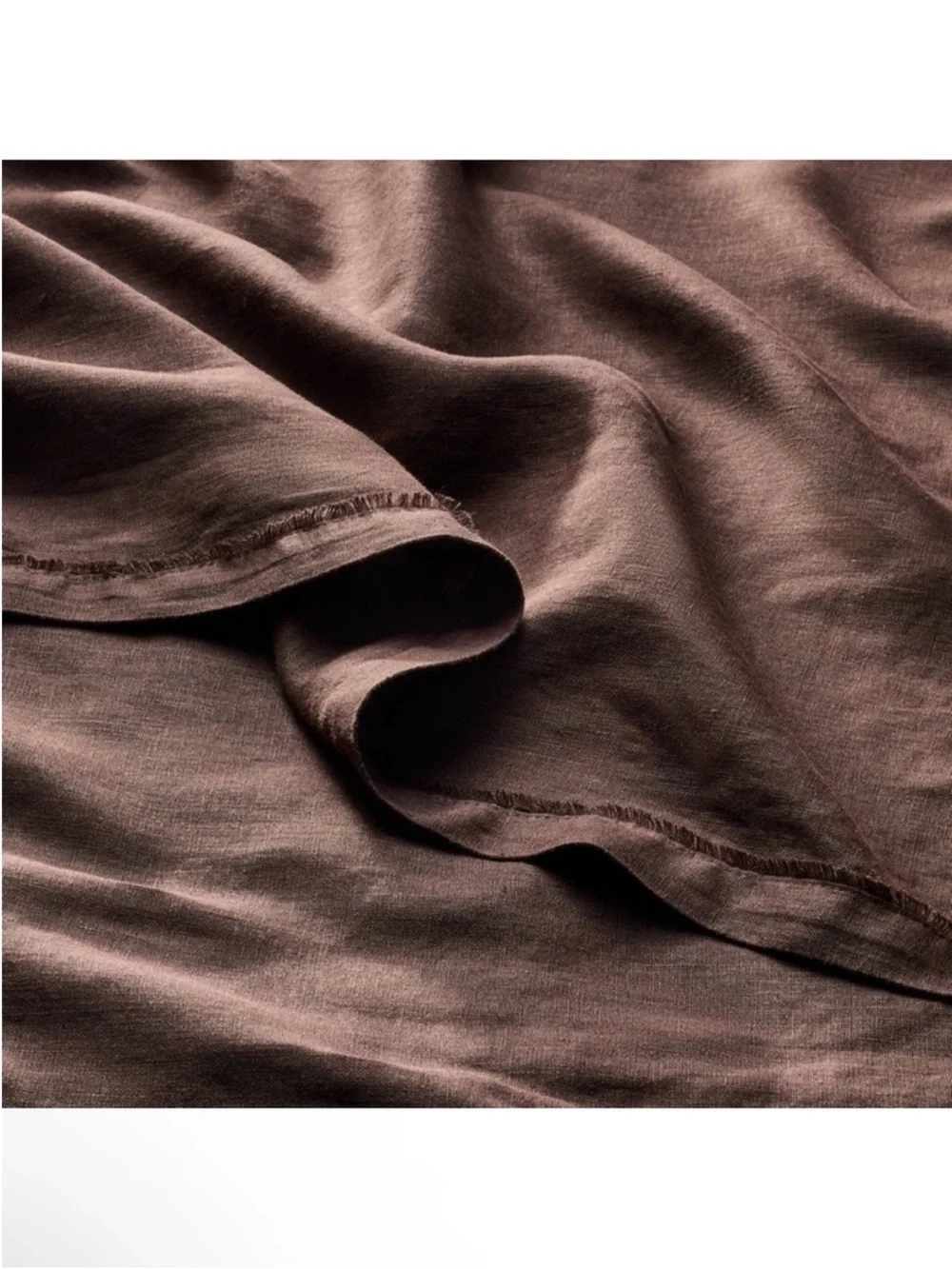 NWT California King 100% Linen Sheet Set Dark Fig - Casaluna
